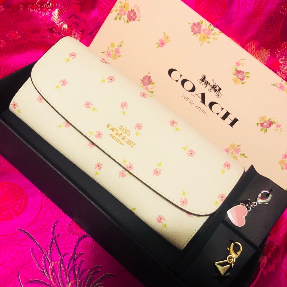Coach Boxed Soft Wallet with Charms. Brand NWT